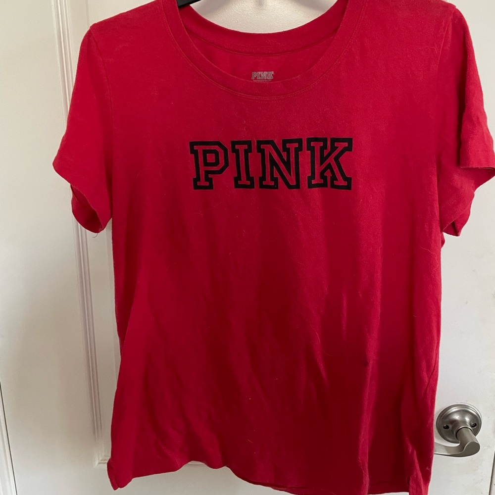 Red Juniors Basic Tee - Victoria Secret PINK